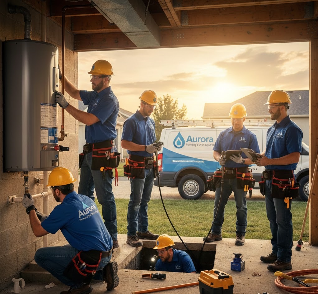 Professional plumbers from Aurora Plumbing & Drain Experts serving Aurora Colorado neighborhoods